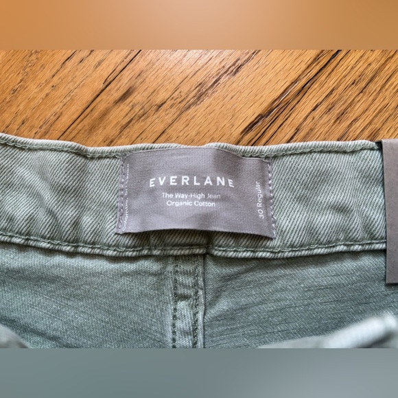 NWT Everlane Way High Straight Leg High Rise Jeans Green Size 30 - Picture 3 of 12